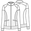 image:imageCherokee iFlex Scrub Jacket for Women 2 Pocket Zip FrontBlack