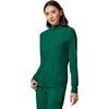 image:imageCherokee iFlex Scrub Jacket for Women 2 Pocket Zip FrontHunter Green