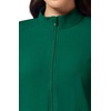 image:imageCherokee iFlex Scrub Jacket for Women 2 Pocket Zip FrontHunter Green