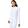 image:imageCherokee iFlex Scrub Jacket for Women 2 Pocket Zip FrontWhite