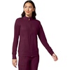 image:imageCherokee iFlex Scrub Jacket for Women 2 Pocket Zip FrontWine