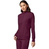 image:imageCherokee iFlex Scrub Jacket for Women 2 Pocket Zip FrontWine