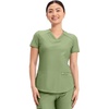image:imageCherokee Scrub Top Women VNeck Classic Fit 2 Pocket Form Medical ScrubsBright Sage