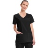 image:imageCherokee WW Core Stretch Scrub Tops Women VNeck 3 PocketsBlack