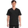image:imageCherokee WW Professionals Mens VNeck Scrub Top 4 Pockets Medical ShirtBlack