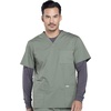 image:imageCherokee WW Professionals Mens VNeck Scrub Top 4 Pockets Medical ShirtOlive