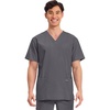 image:imageCherokee WW Professionals Mens VNeck Scrub Top 4 Pockets Medical ShirtPewter