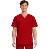 image:imageCherokee WW Professionals Mens VNeck Scrub Top 4 Pockets Medical ShirtRed