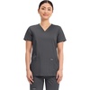 image:imageCherokee WW Revolution Medical Womens Scrub Top VNeck 3Pocket ScrubsPewter