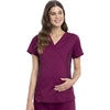 image:imageCherokee WW Revolution Mock Wrap Maternity Scrub Top 2Way StretchWine