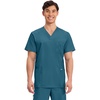 image:imageCherokee WW Revolution VNeck Scrub Top for Men with 3 PocketsCaribbean Blue
