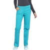 image:imageCherokee Womens Scrub Pants Mid Rise Straight Leg Pullon Cargo Pant with 6 Pockets amp 2Way Stretch Fabric  WW170Teal Blue