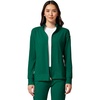 image:imageCherokee iFlex Scrub Jacket for Women 2 Pocket Zip FrontHunter Green