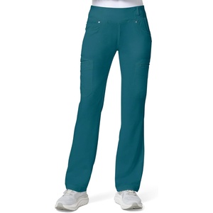 image:imageCherokee Iflex Scrubs for Women Straight Leg Scrub Pants with 6 PocketsCaribbean Blue