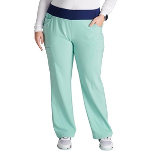image:imageCherokee Iflex Scrubs for Women Straight Leg Scrub Pants with 6 PocketsSoft Sea