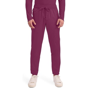 image:imageCherokee Joggers for Men Modern Fit Scrub Pant with Drawstring Waistband 5 Pockets Soft 2Way Stretch Fabric  WW012Wine