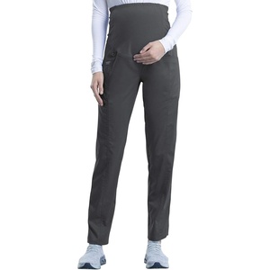 image:imageCherokee Revolution Maternity Scrub Pants for Women Straight Leg BottomsPewter