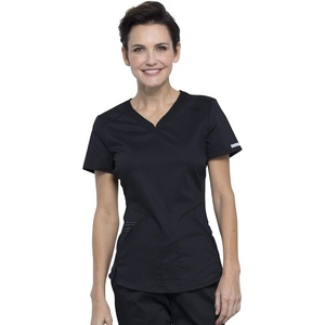 image:imageCherokee Revolution Scrub Top for Women VNeck 2 Pockets Classic FitBlack