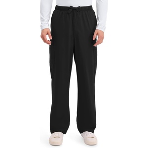 image:imageCherokee Scrub Pants for Men Cargo Nursing Bottom with Zip Fly 7 Pockets Elastic Waist amp 2Way Stretch Fabric  4243Black