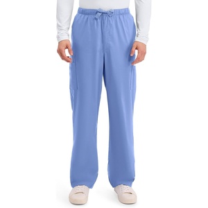 image:imageCherokee Scrub Pants for Men Cargo Nursing Bottom with Zip Fly 7 Pockets Elastic Waist amp 2Way Stretch Fabric  4243Ciel