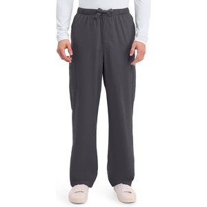 image:imageCherokee Scrub Pants for Men Cargo Nursing Bottom with Zip Fly 7 Pockets Elastic Waist amp 2Way Stretch Fabric  4243Pewter