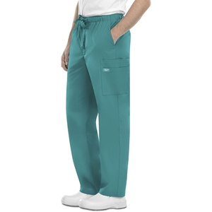 image:imageCherokee Scrub Pants for Men Cargo Nursing Bottom with Zip Fly 7 Pockets Elastic Waist amp 2Way Stretch Fabric  4243Teal Blue