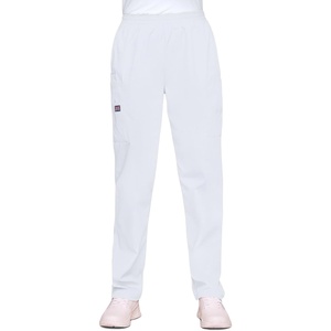 image:imageCherokee Scrubs for Women Cargo Pant Natural Rise Tapered PullOn Bottom with 4 Pockets  Fade Resistant Fabric  4200White