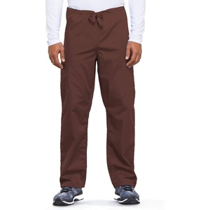 image:imageCherokee Unisex Scrub Pants for Men amp Women Drawstring Cargo Medical Uniform Straight Leg Nursing Scrub Bottoms  4100Chocolate