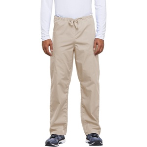 image:imageCherokee Unisex Scrub Pants for Men amp Women Drawstring Cargo Medical Uniform Straight Leg Nursing Scrub Bottoms  4100Khaki