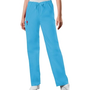 image:imageCherokee Unisex Scrub Pants for Men amp Women Drawstring Cargo Medical Uniform Straight Leg Nursing Scrub Bottoms  4100Maliblue