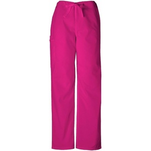 image:imageCherokee Unisex Scrub Pants for Men amp Women Drawstring Cargo Medical Uniform Straight Leg Nursing Scrub Bottoms  4100Raspberry