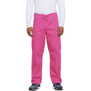 image:imageCherokee Unisex Scrub Pants for Men amp Women Drawstring Cargo Medical Uniform Straight Leg Nursing Scrub Bottoms  4100Shocking Pink