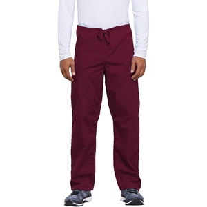 image:imageCherokee Unisex Scrub Pants for Men amp Women Drawstring Cargo Medical Uniform Straight Leg Nursing Scrub Bottoms  4100Wine