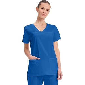 image:imageCherokee WW Core Stretch Scrub Tops Women VNeck 3 PocketsRoyal