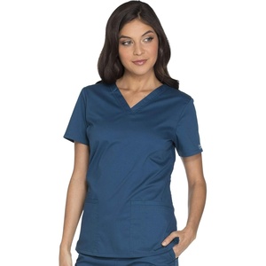 image:imageCherokee WW Core Stretch Womens Scrubs Top VNeck 2 Way Medical Scrub TopCaribbean Blue
