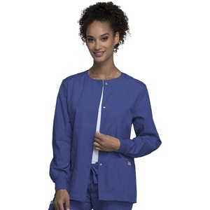 image:imageCherokee WW Originals Scrubs Jacket for Women Snap Front 3 PocketsGalaxy Blue