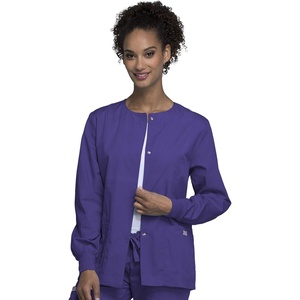 image:imageCherokee WW Originals Scrubs Jacket for Women Snap Front 3 PocketsGrape