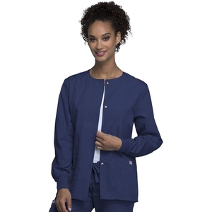 image:imageCherokee WW Originals Scrubs Jacket for Women Snap Front 3 PocketsNavy
