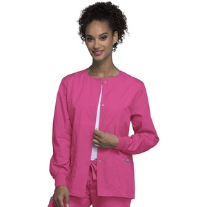 image:imageCherokee WW Originals Scrubs Jacket for Women Snap Front 3 PocketsShocking Pink