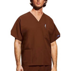 image:imageCherokee WW Originals Scrubs for Women and Men Unisex VNeck Scrub TopChocolate
