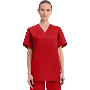 image:imageCherokee WW Originals Scrubs for Women and Men Unisex VNeck Scrub TopRed