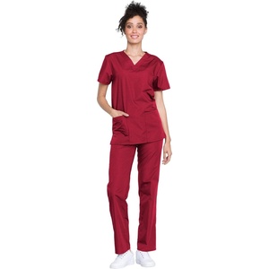image:imageCherokee WW Originals Unisex Scrub Sets VNeck Top amp Drawstring PantRed