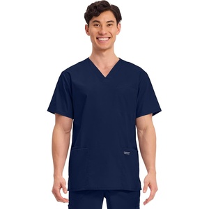 image:imageCherokee WW Professionals Mens VNeck Scrub Top 4 Pockets Medical ShirtNavy