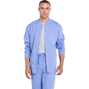 image:imageCherokee WW Professionals Scrub Jacket for Men Snap FrontCiel