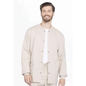 image:imageCherokee WW Professionals Scrub Jacket for Men Snap FrontKhaki