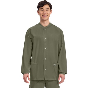 image:imageCherokee WW Professionals Scrub Jacket for Men Snap FrontOlive