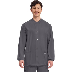 image:imageCherokee WW Professionals Scrub Jacket for Men Snap FrontPewter