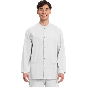 image:imageCherokee WW Professionals Scrub Jacket for Men Snap FrontWhite