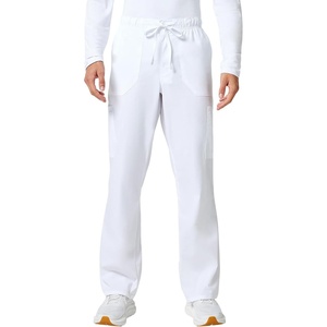 image:imageCherokee WW Professionals Scrubs for Men Tapered Leg Cargo Scrub PantsWhite