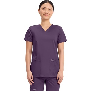 image:imageCherokee WW Revolution Medical Womens Scrub Top VNeck 3Pocket ScrubsEggplant